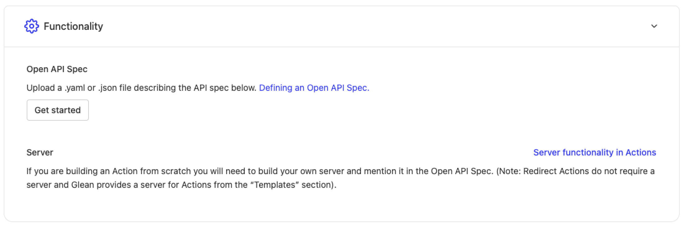 API spec upload